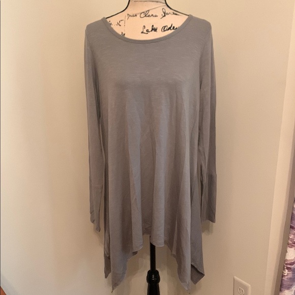 Wonderly Tops - Wonderly Long Sleeve Tunic (Gray)